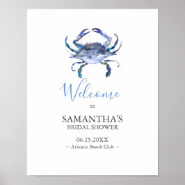 Beach Theme Bridal Shower Party Posters