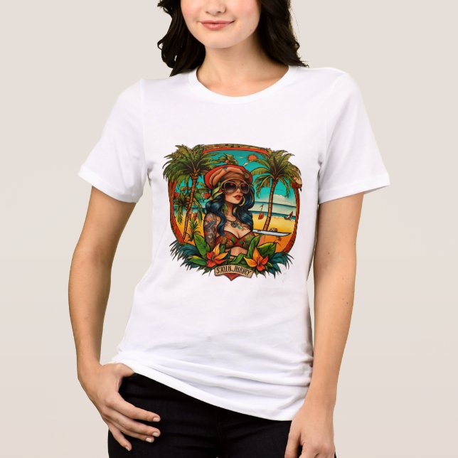 Beach Vibes: Sailor Jerry é uma t-shirt feminina ú (Frente)
