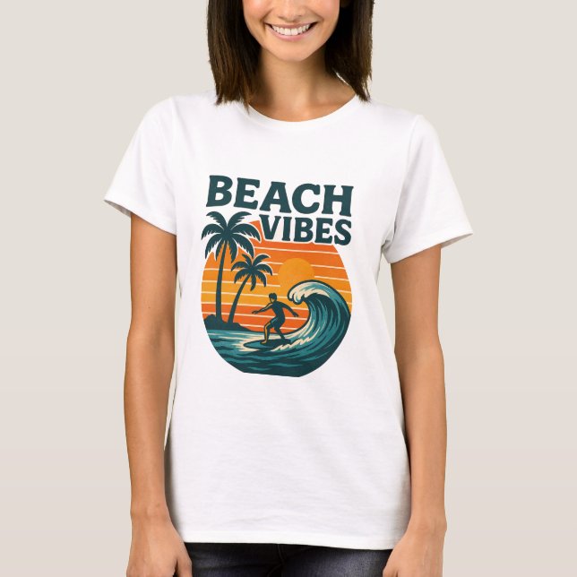 Beach Vibes Summer T-Shirt (Frente)