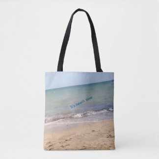 Beach Vibes Tote Bag - "It's Beach Time" & "Enjoy"