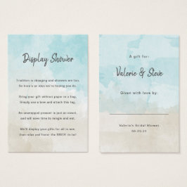 Beach Watercolor Sem Wrap Chá com etiqueta de pres