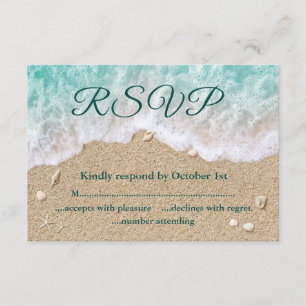 Beach Waves Sandy Toes Salty Kisses RSVP