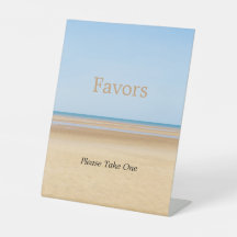 Beach Wedding Favorece Sinal de Pedestal