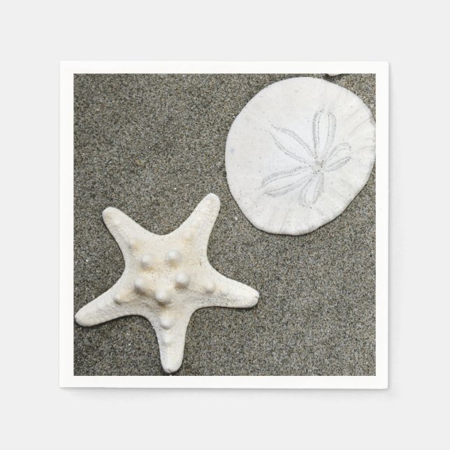 Beach X's e O's Starfish, papel de guardanapo (Frente)