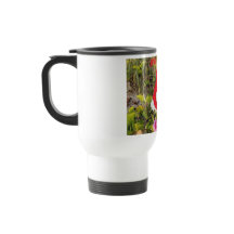 Beacher Flower e Santa Chapéu caneca de viagem de 