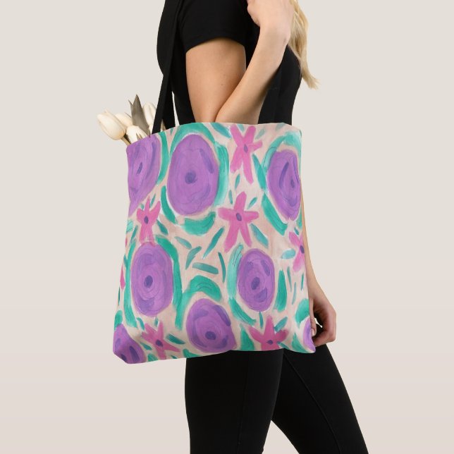 Beachy Boho Impressão Tote Bag (Close Up)