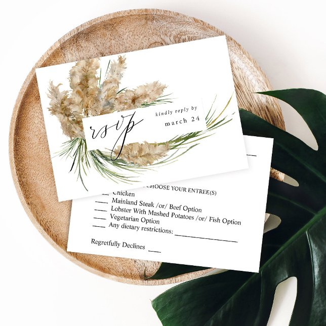 Beachy Boho Pampas Grass w RSVP de Refeições (Criador carregado)