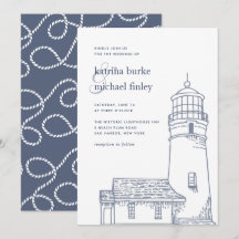 Beacon | Convite para Casamento de Farol Náutico