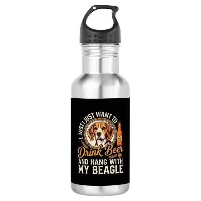 Beagle Cão Cerveja Artesanal Garrafa Lúpulo (Frente)