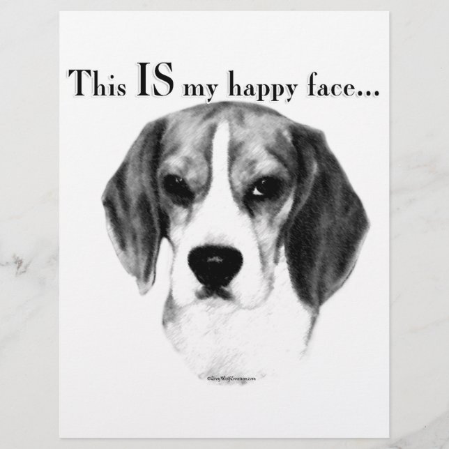 Beagle Happy Face; Beagle Feliz; Beagle Grumpy (Frente)