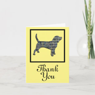 Beagle Hound Dog Obrigado Cartão de Saudação