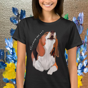 Beagle Howling, Personalize, Com Licença, T-Shirt