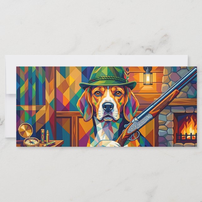 Beagle Jäger Pop Art – Moderner Jagdhund (Frente)