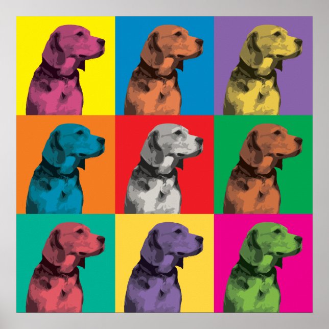 Beagle Pop-Art Poster (Frente)