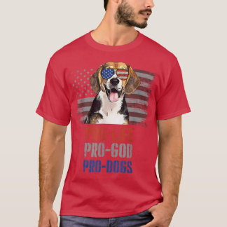 Beagle Pro Life Pro God Pro Cães T-Shirt