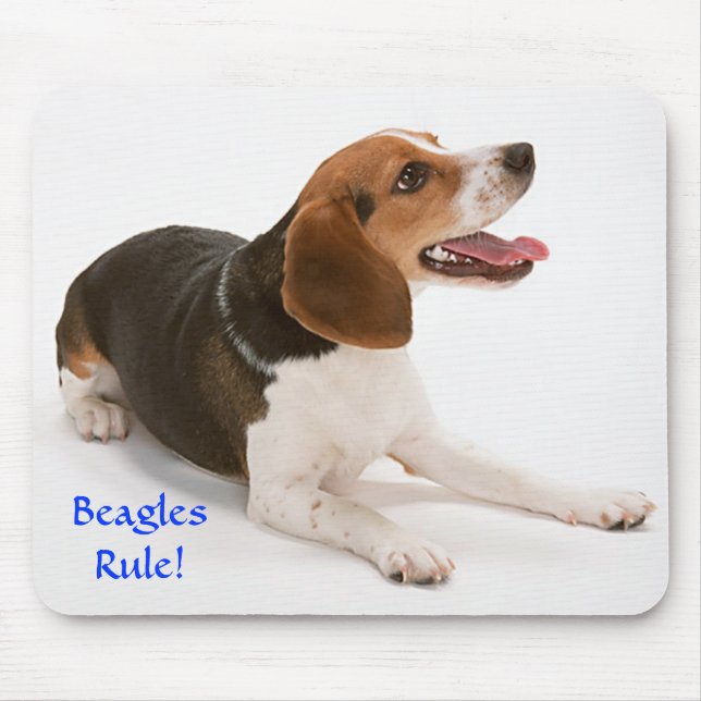 Beagles Rule Happy Beagle Mousepad (Frente)