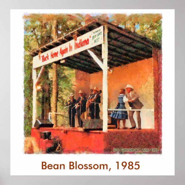 Bean Blossom 1985 Bill Monroe Dancing Poster (Frente)