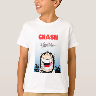 Beano Gnasher "Tubarão" paródia camiseta infantil