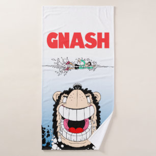 Beano Gnasher "Tubarão", toalha de banho paródia �
