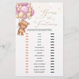 Bear Adivinha O Jogo Do Chá de fraldas Dos Recurso