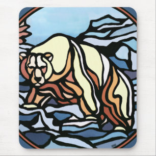 Bear Art Mousepad Na moda Wildlife Mousepad Gifes