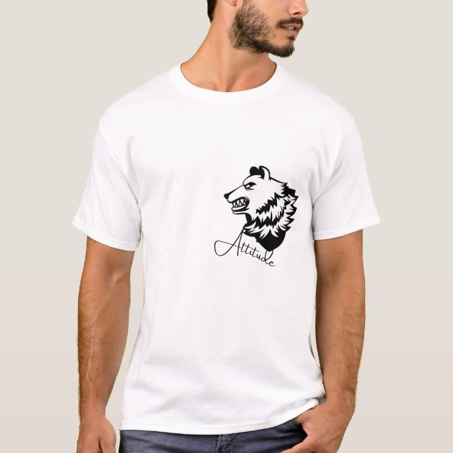 Bear Attitude T-Shirt | Fierce Animal Graphic Tee  (Frente)