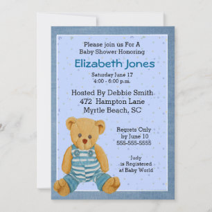 Bear Bear Shower Convites
