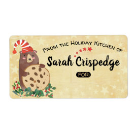 Bear biscoito Natal a partir de uma etiqueta de fo