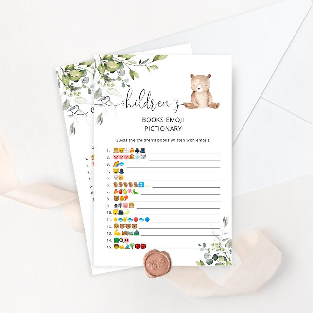Bear chá livros infantis e jogos de picário emoji (Criador carregado)