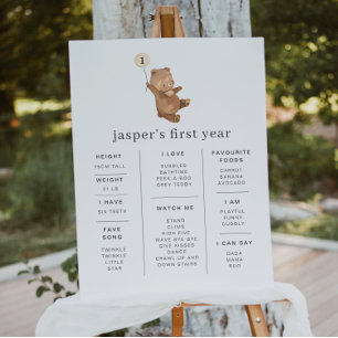 Bear Cream Balloon - Poster