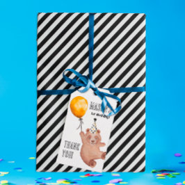 Bear Cub Aniversário Obrigado Etiquetas - Urso Ted