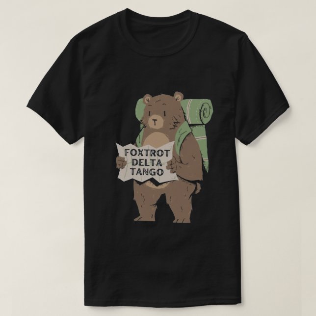 Bear Foxtrots Deltas Tangos Camisa Engraçado Foxtr (Frente do Design)