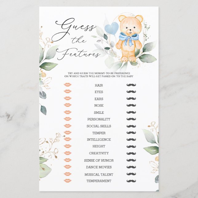 Bear Greenere Adivinha Bebê Apresenta Jogo do Chá  (Frente)