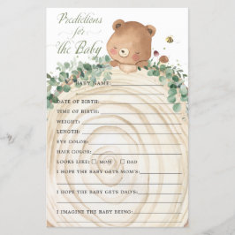 Bear Greenery Predições de Bebê e Desejos para Beb