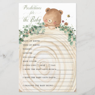 Bear Greenery Predições de Bebê e Desejos para Beb