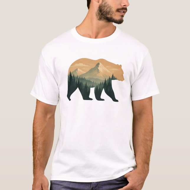 Bear Men's Basic T-Shirt (Frente)