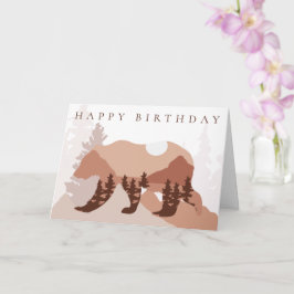 Bear Moon Forest Feliz Aniversário para o Cartão