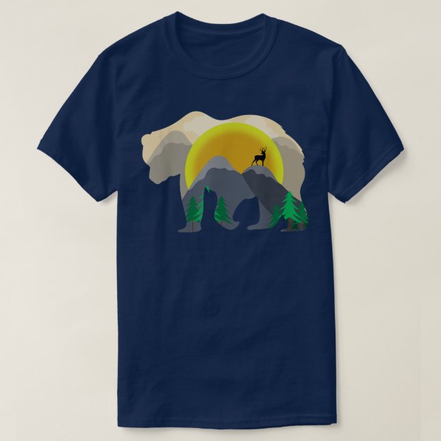 Bear Mountains Hiking Deer Mountaineer Tank Top 27 (Frente do Design)