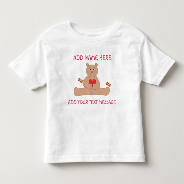 Bear Namorados Toddler T-shirt (Frente)