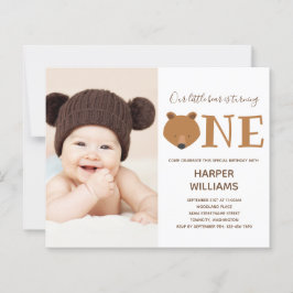 Bear Orçamento Foto Bebê Primeiro Convite de Anive