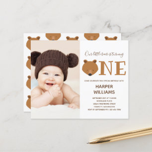 Bear Orçamento Foto Bebê Primeiro Convite de Anive