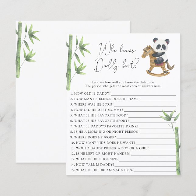 Bear Panda que conhece melhor o Pai (Frente/Verso)