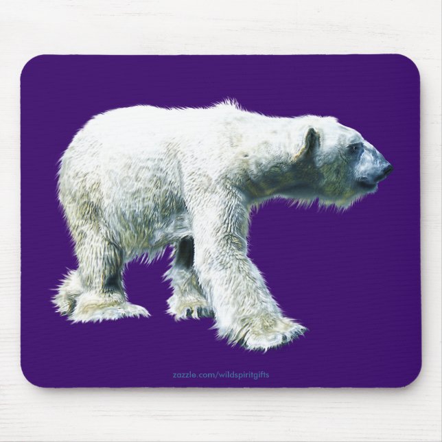 BEAR POLAR Caminhando pelo Mousepad da Vida Selvag (Frente)