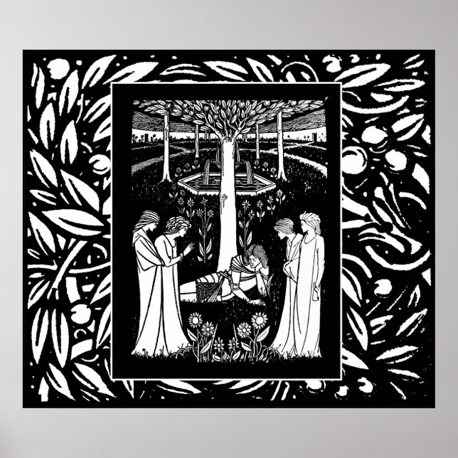 Beardsley Lancelot & Queens Poster (Frente)