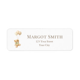 Bearly Wait Balloons Chá de Bebê Etiqueta de Devol