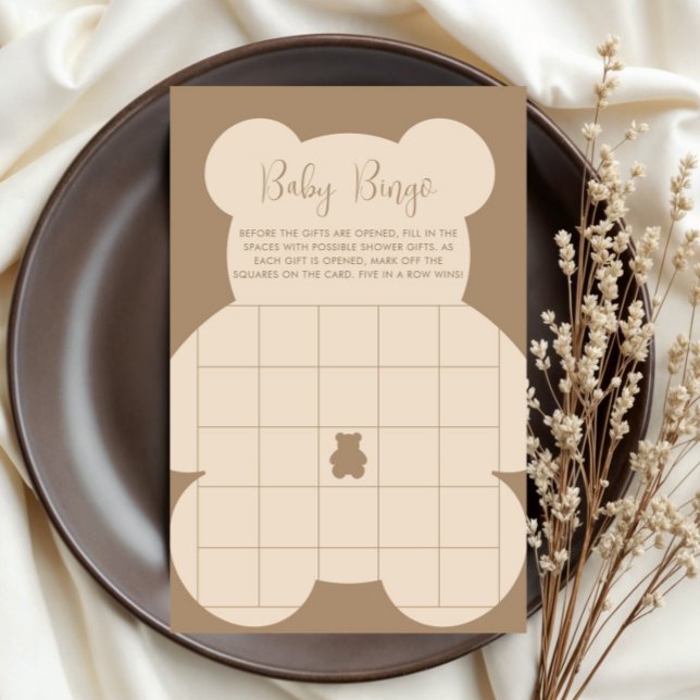 Bearly Wait Beige Baby Bingo Card (Criador carregado)