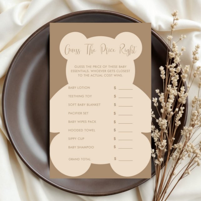 Bearly Wait Beige Guess The Price Game (Criador carregado)