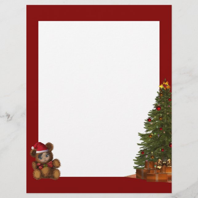Beary Felry Christmas Letterhead (Frente)