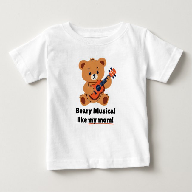 Beary Musical Como Minha Mãe Toddler T-Shirt (Frente)