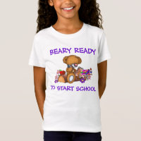 Beary Pronto Para Começar A Camiseta Das Meninas D
